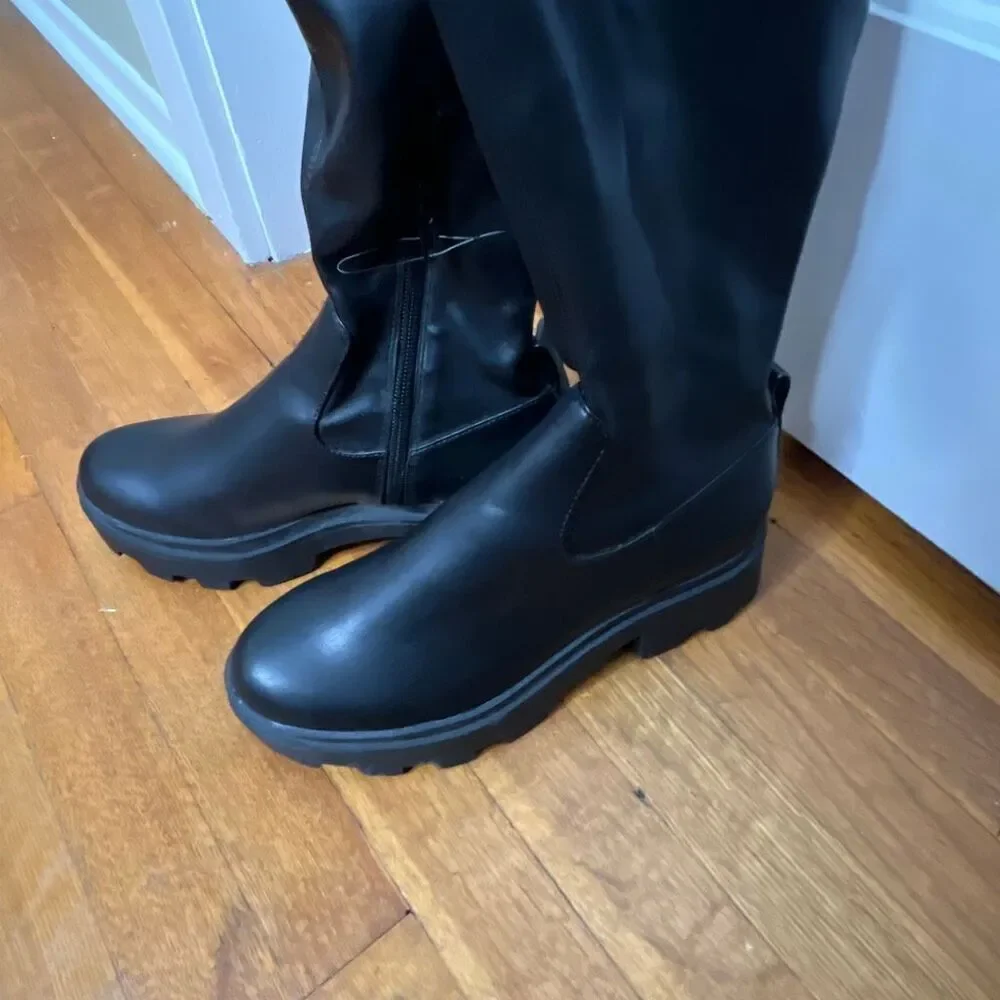 Open Edit Evie Over The Knee Lug Boot Size 6M Nwt